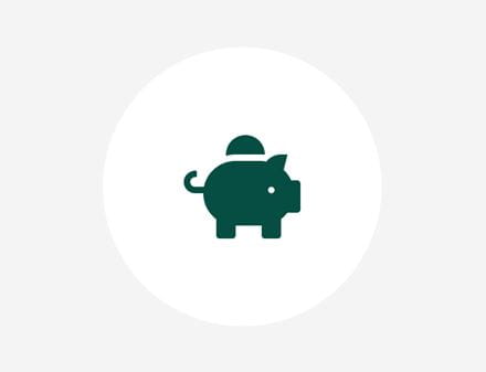 Green piggy bank icon