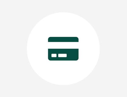 green credit-card icon
