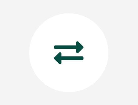two-way green arrow icon