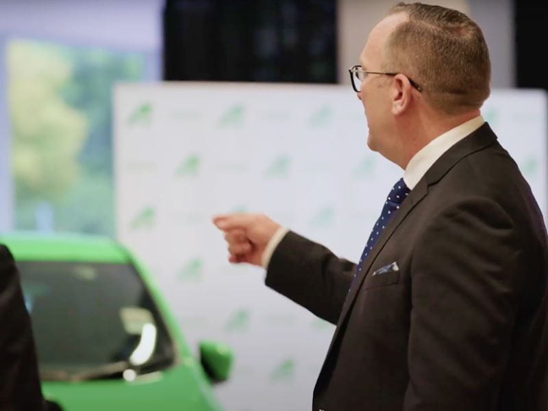 ActewAGL displaying a green electric vehicle