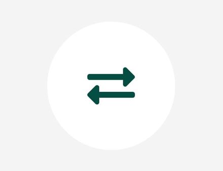 two-way green arrow icon