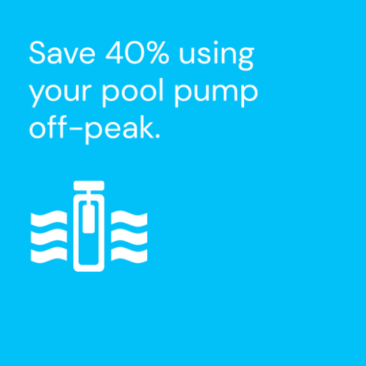 Save 40% using your pool pump off - peak.